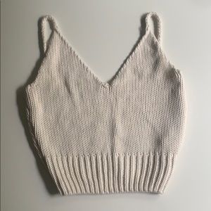 Brandy Melville knit cropped tank top